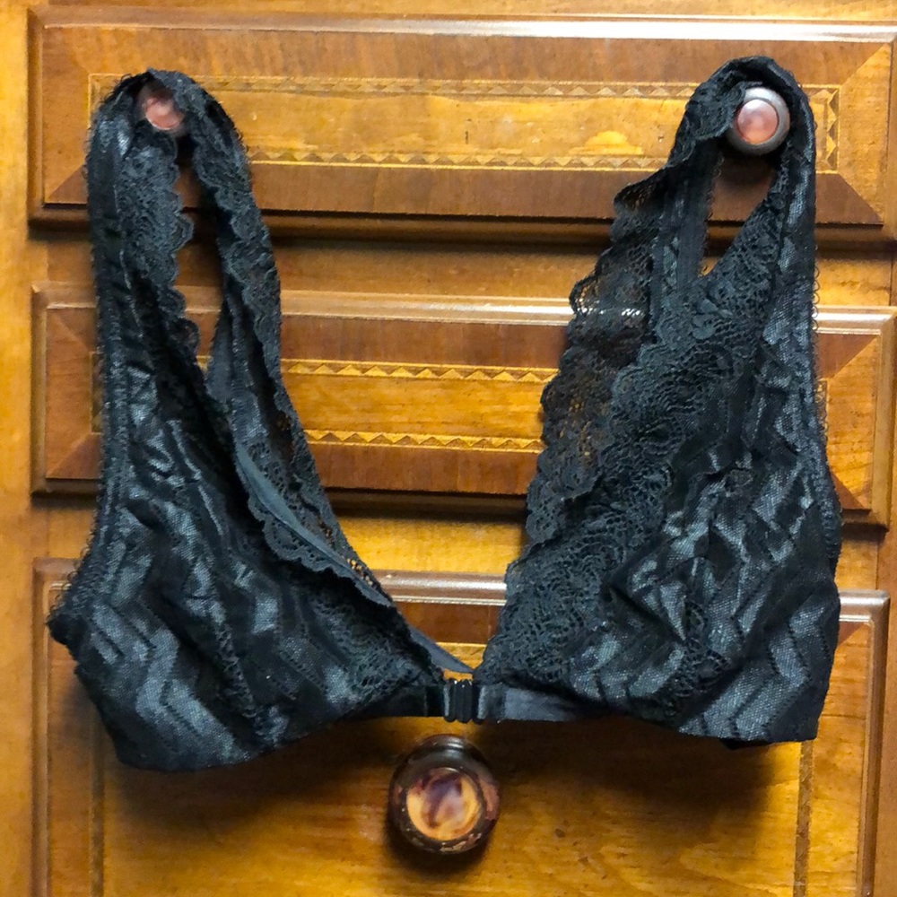 Black lace bralette